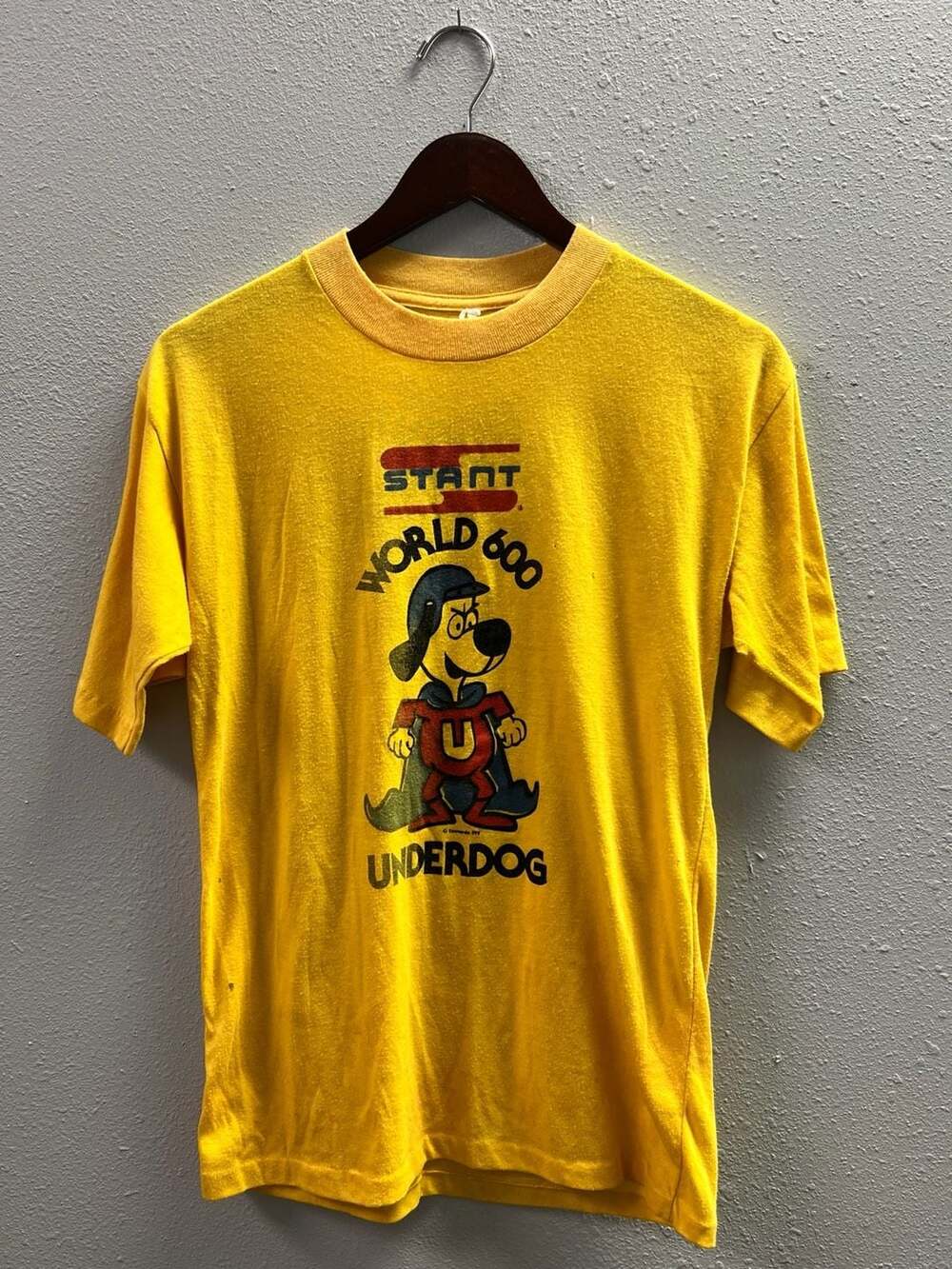 Vintage Underdog Shirt Stant World 600 Charlotte Motor Speedway Nascar Med 0084